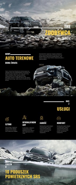 Samochód Pogromca Land Cruiser – Motyw WordPress I WooCommerce