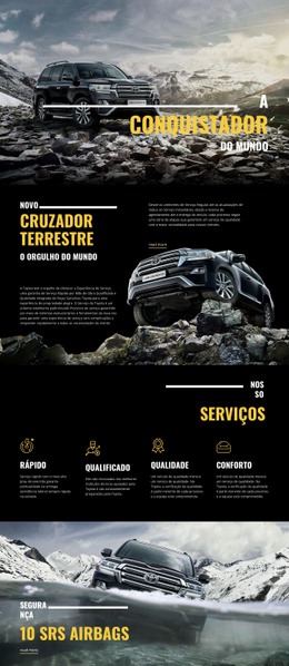 Design De Site Multifuncional Para Carro Conquistador Land Cruiser