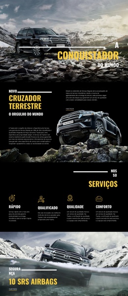 HTML Da Página Para Carro Conquistador Land Cruiser