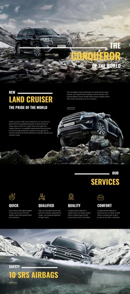 Land Cruiser Erövringsbil - HTML Ide