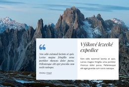 Horolezecké Expedice – Návrh Webových Stránek Šablon