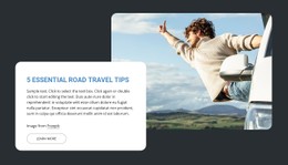 Page HTML For 5 Essential Road Travel Trips