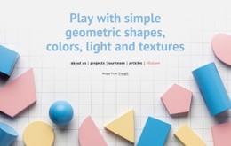 Play With Geometric Shapes CSS Layout Template