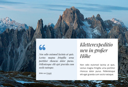 Kletterexpeditionen - Zielseitenvorlage