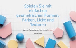Spiel Mit Geometrischen Formen - Responsive Landingpage