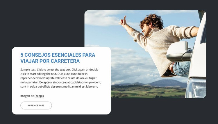 5 viajes esenciales por carretera Plantillas de creación de sitios web