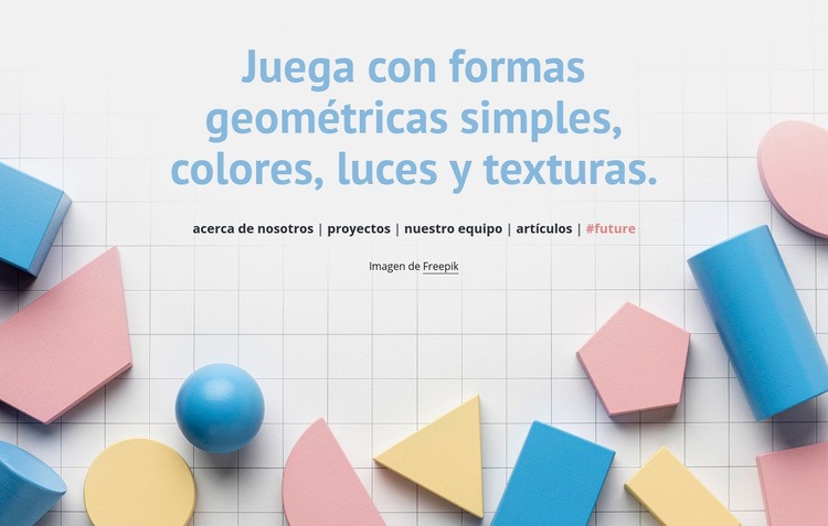 Juega con formas geométricas Maqueta de sitio web