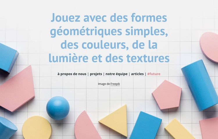 Jouez avec des formes géométriques Modèle d'une page