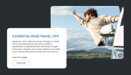 5 Essential Road Travel Trips - Functionality Homepage Design