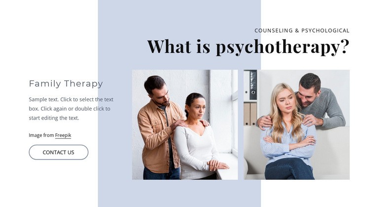 What is psyhotherapy Homepage Design