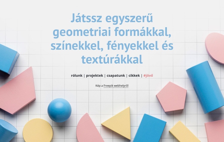 Játssz a geometriai formákkal WordPress Téma