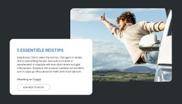 5 Essentiële Reizen Over De Weg - Gratis Websitesjabloon