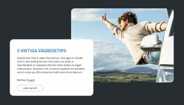 HTML-Sida För 5 Viktiga Vägresor