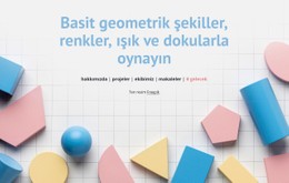 Geometrik Şekillerle Oynayın CSS Düzeni Şablonu