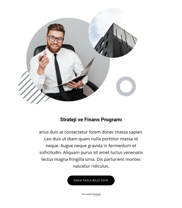 Strateji ve finans programı Html Web Sitesi Oluşturucu