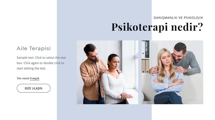 Psikoterapi nedir Web Sitesi Mockup'ı