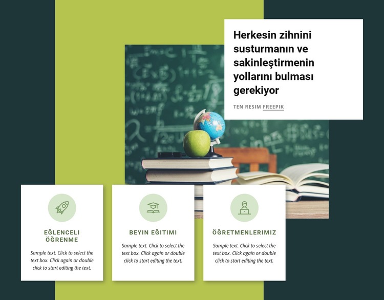 Zihinsel eğitim faaliyetleri Web Sitesi Oluşturucu Şablonları