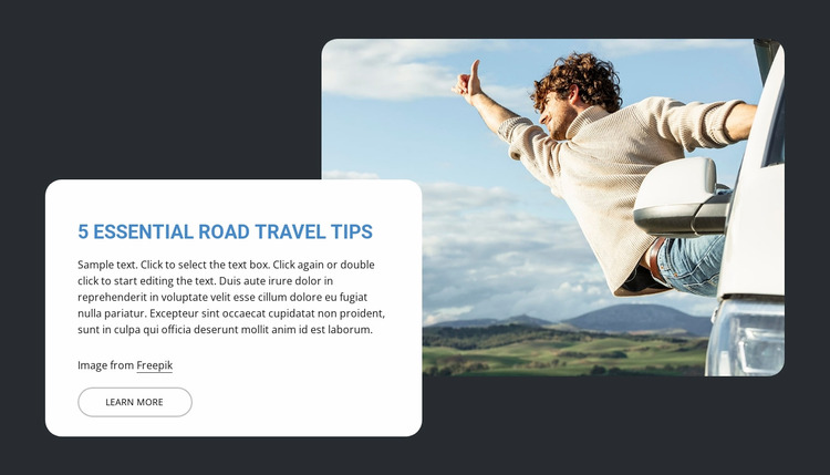 5 Essential road travel trips WordPress Website Builder