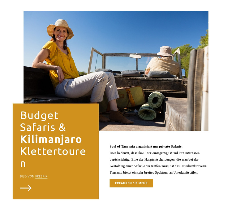 Der Kilimandscharo steigt WordPress-Theme