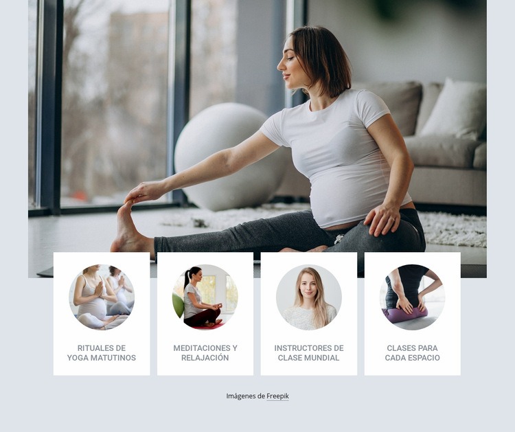 Clase de yoga para el embarazo Plantillas de creación de sitios web
