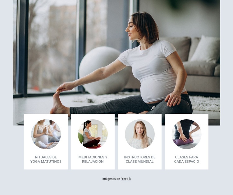Clase de yoga para el embarazo Diseño de páginas web