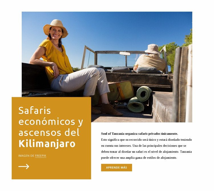 Kilimanjaro sube Plantilla Joomla