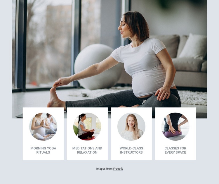 Pregnancy yoga class Homepage Design