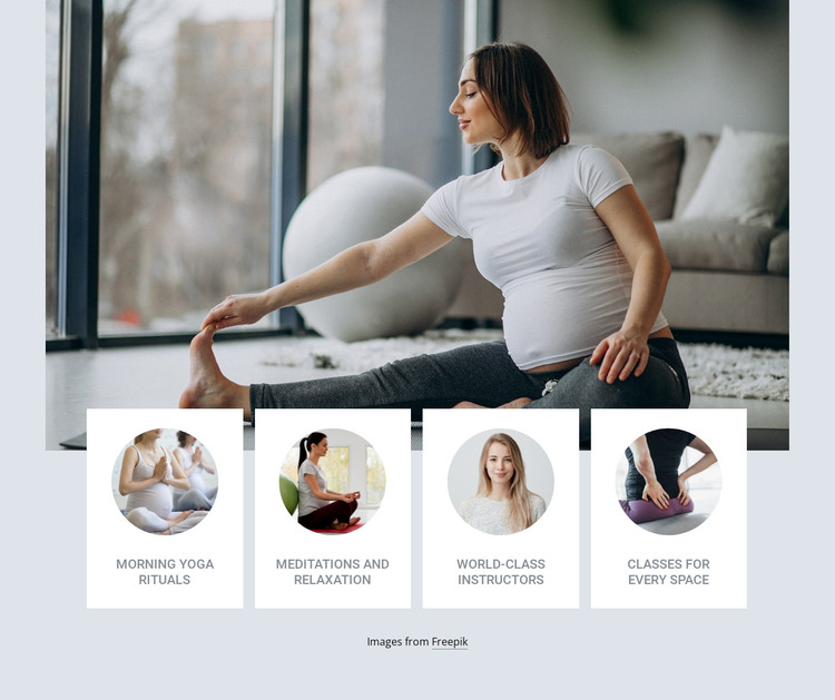 Pregnancy yoga class HTML Template