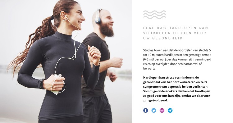 Hardlopen kan stress verminderen CSS-sjabloon