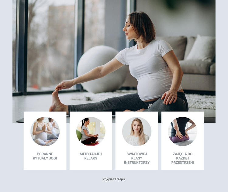 Zajęcia jogi ciąży Motyw WordPress