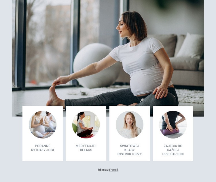 Zajęcia jogi ciąży Szablon HTML5