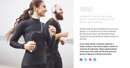 Correr Pode Reduzir O Estresse - Maquete De Wireframes