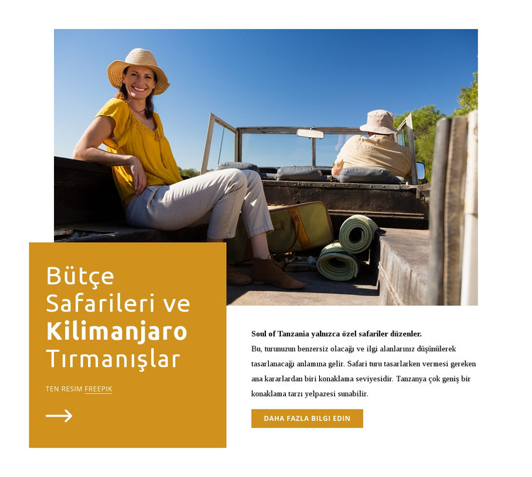 Kilimanjaro tırmanıyor HTML Şablonu