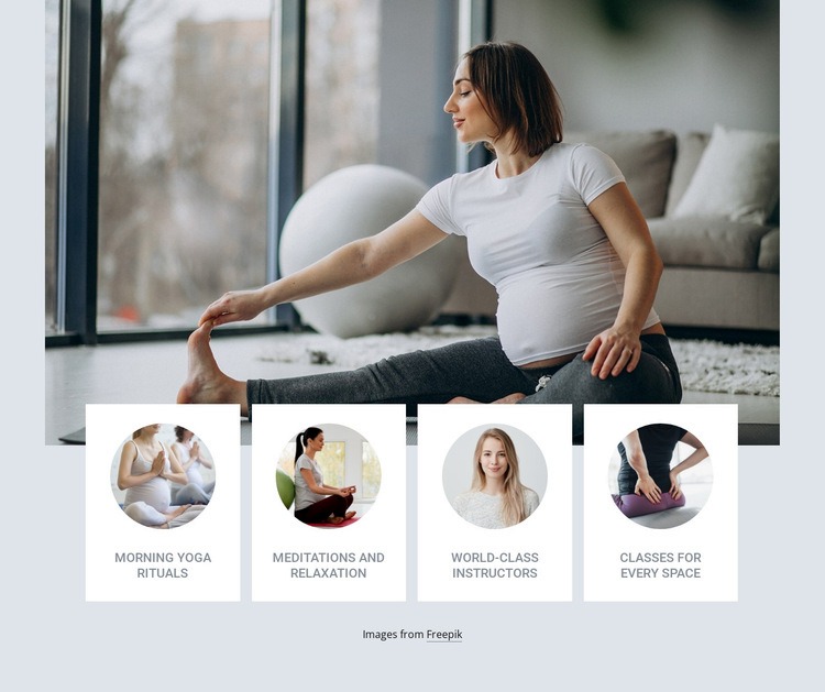 Pregnancy yoga class Web Page Design