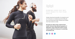 Running Can Reduce Stress - Homepage Design