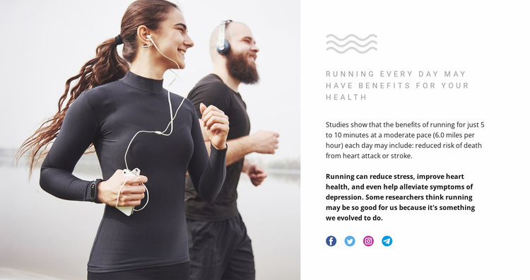 Running can reduce stress Website Design
