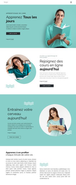 L'Apprentissage Est Un Processus Qui Dure Toute La Vie Modèle De Site Web D'Agence