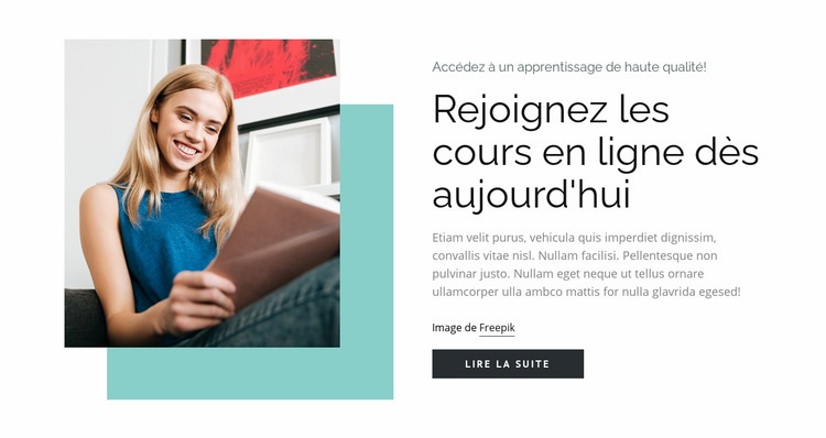 Développez vos compétences avec des cours Modèle HTML5