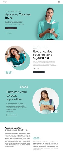 Disposition Du Site Web Pour L'Apprentissage Est Un Processus Qui Dure Toute La Vie