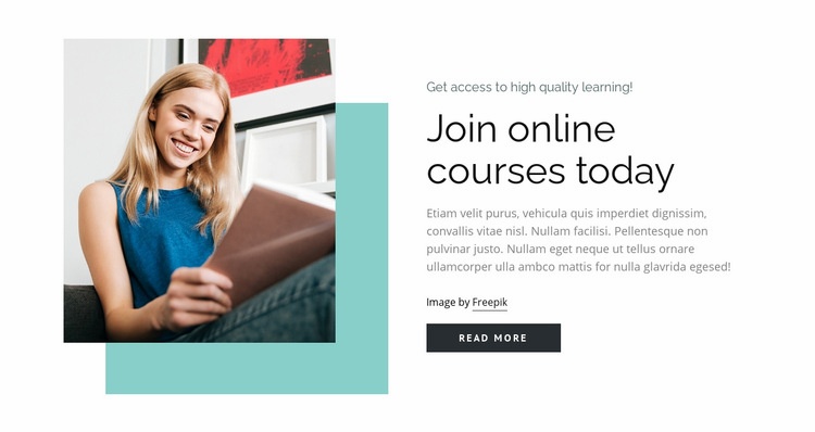 Build skills with courses Squarespace Template Alternative