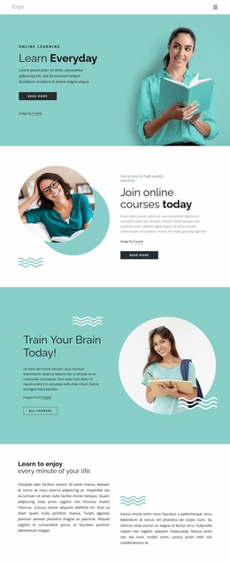 Learning Is A Lifelong Process - Beautiful Website Design