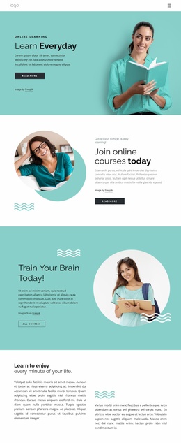 Learning Is A Lifelong Process - Free Website Template