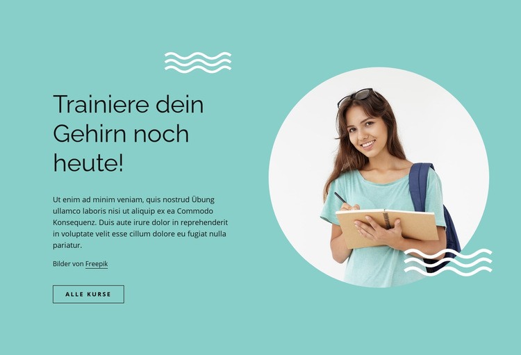 Lernen Sie Programmieren, Marketing und Datenwissenschaft Eine Seitenvorlage