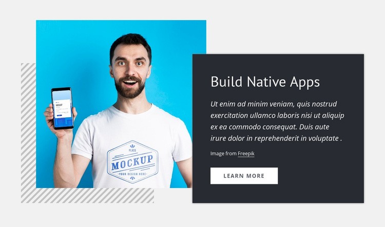Build native apps Homepage Design