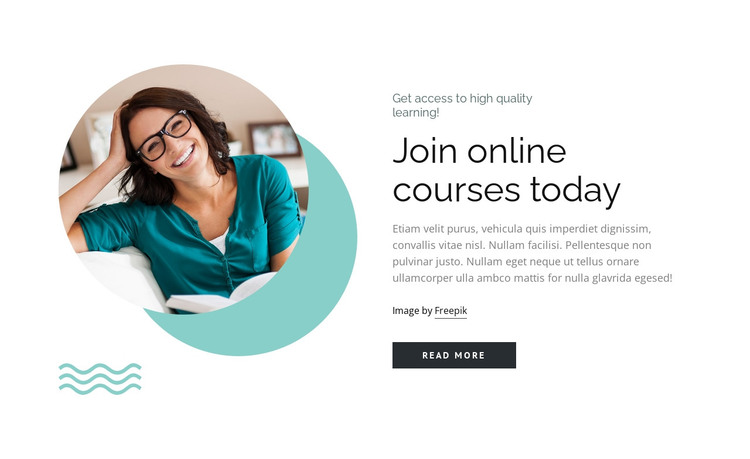 Flexible education with focus on individual approach HTML Template