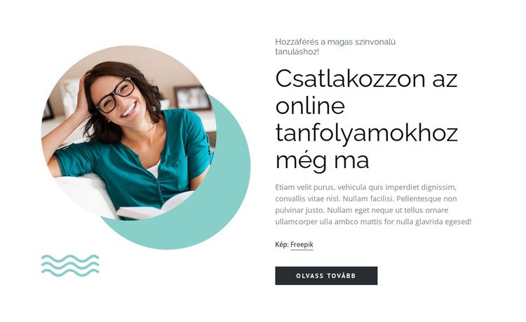 Rugalmas oktatás az egyéni megközelítésre összpontosítva Weboldal tervezés