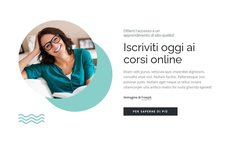 Formazione flessibile con focus sull'approccio individuale Costruttore di siti web HTML