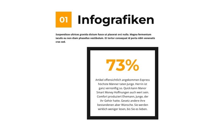 Infografiken in einfachen Worten Eine Seitenvorlage