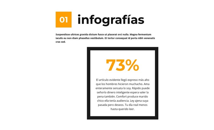 Infografías en palabras simples Plantilla CSS