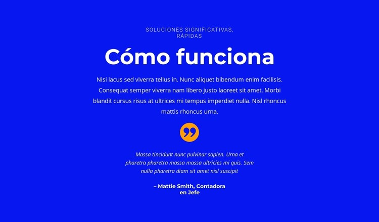 Palabras sobre el proyecto. Plantilla CSS